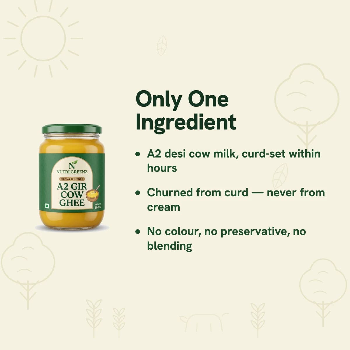 A2 Gir Cow Ghee · What's inside