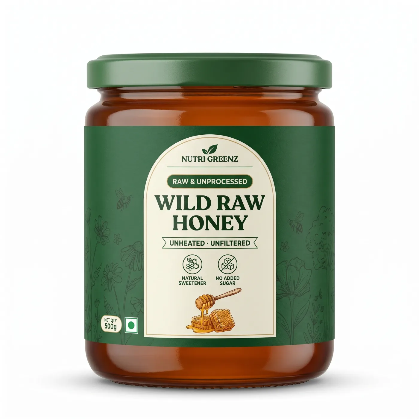 Wild Raw Honey jar