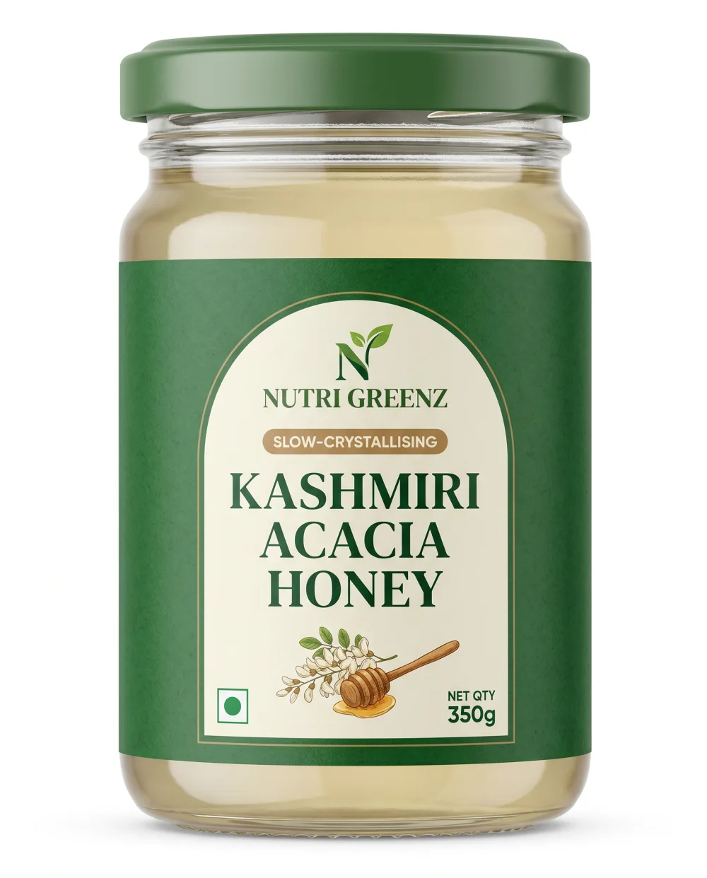 Lab-tested pure Kashmiri acacia honey jar