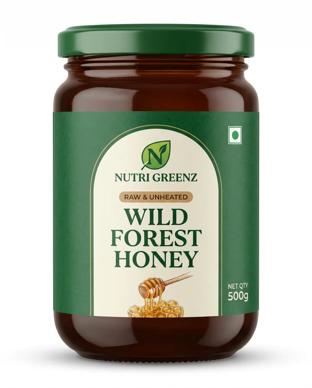 Wild forest single-origin raw honey jar