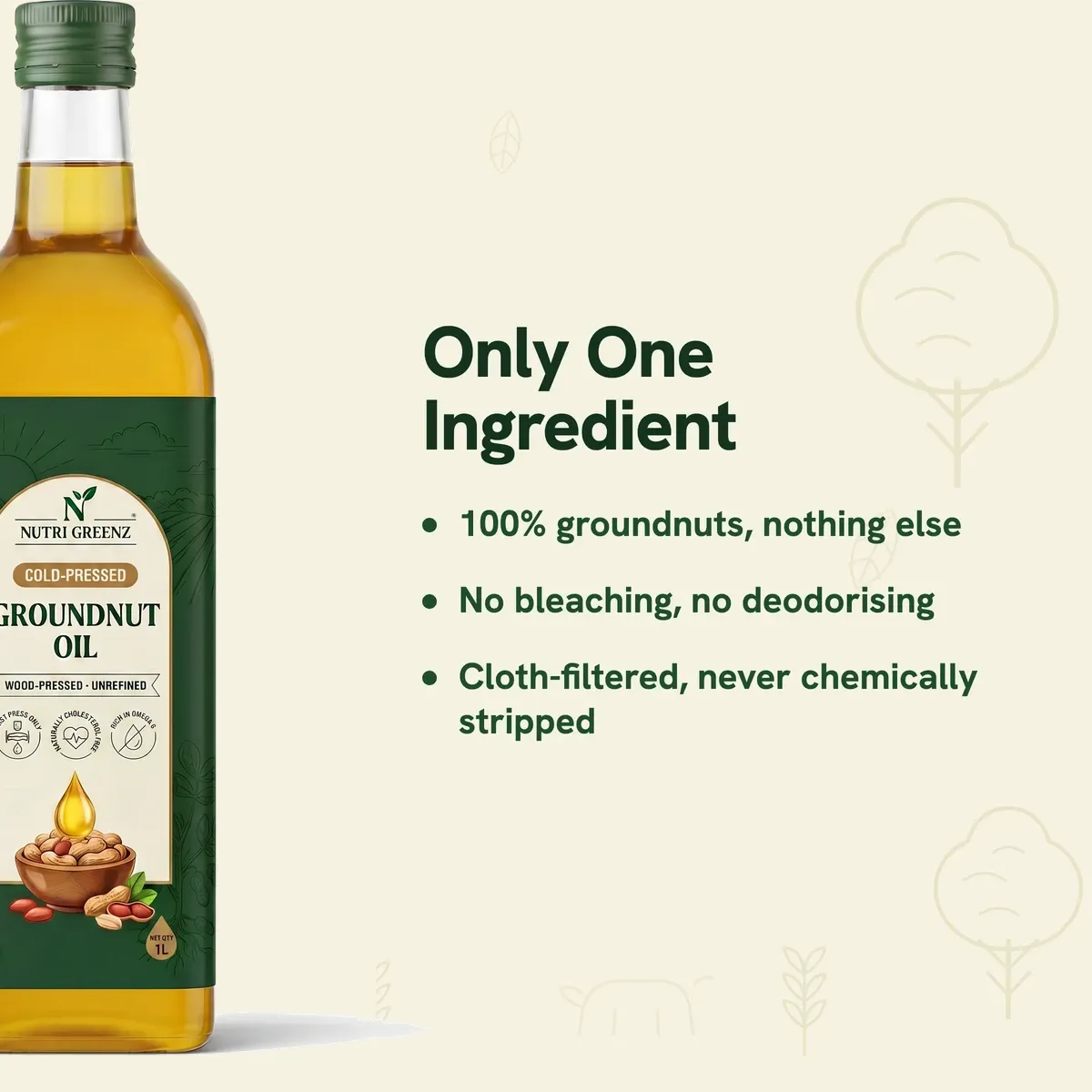 Groundnut Cold-Pressed Oil · What's inside
