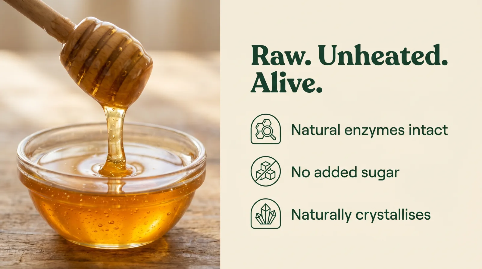 Raw, unheated honey