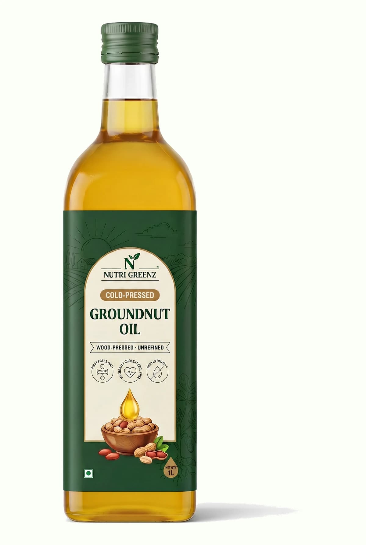 Cold-pressed groundnut oil