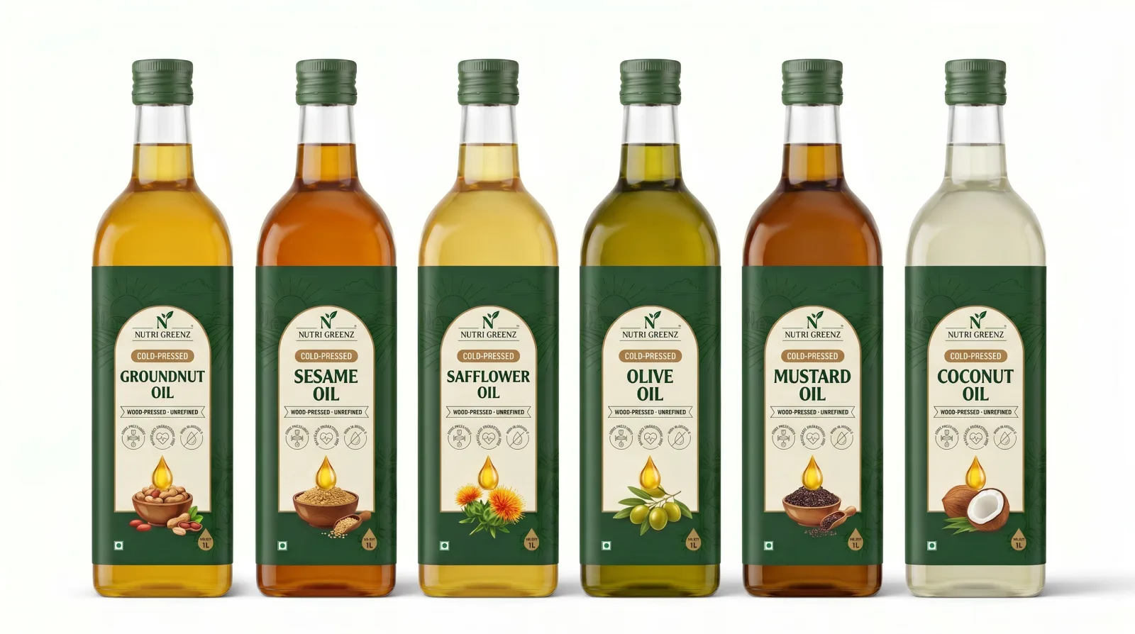 The full cold-pressed oil range
